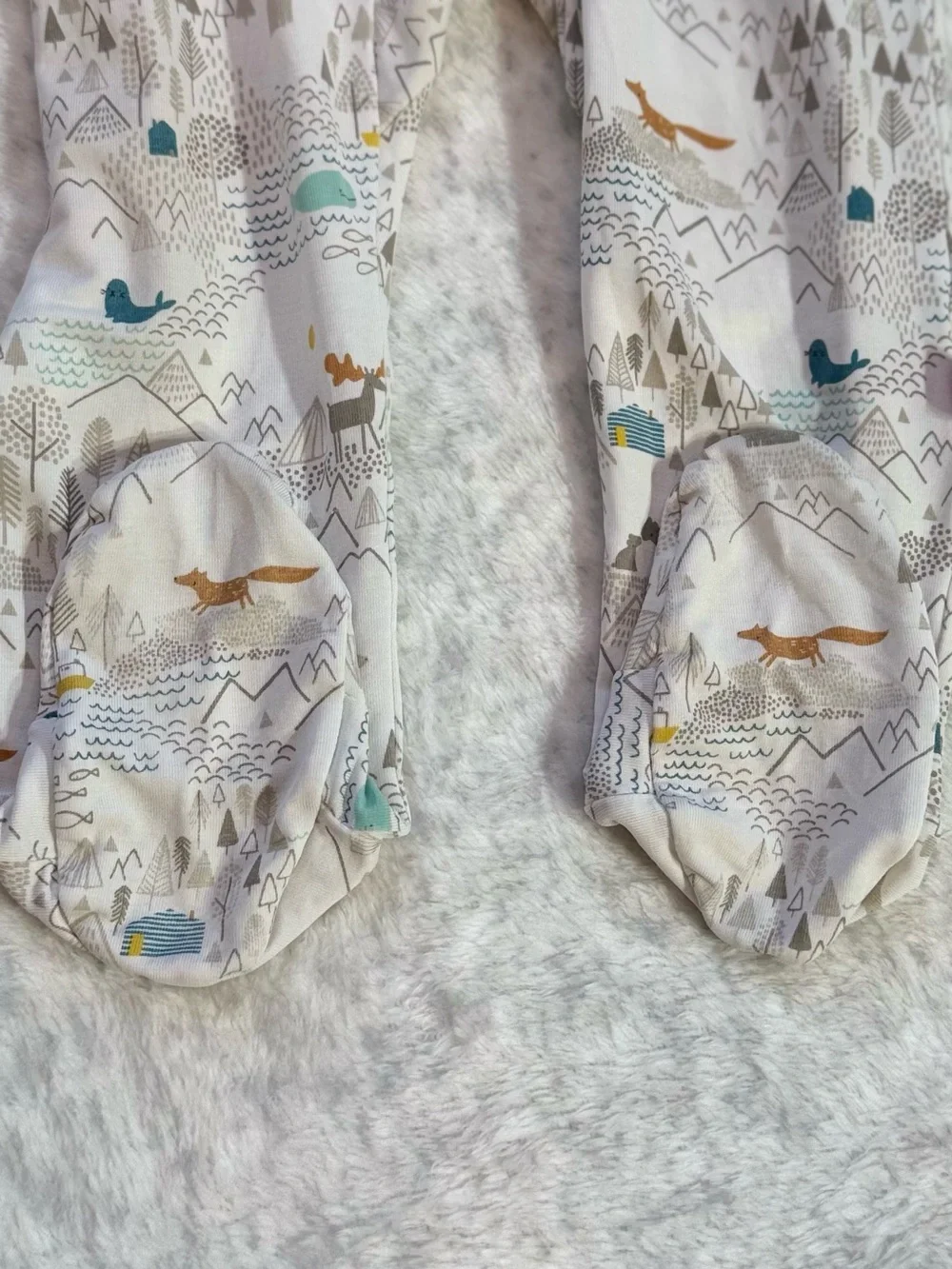 +Magnetic Me Woodland Moose Fox Bear Footie Sleeper 6-9M Baby Modal Neutral